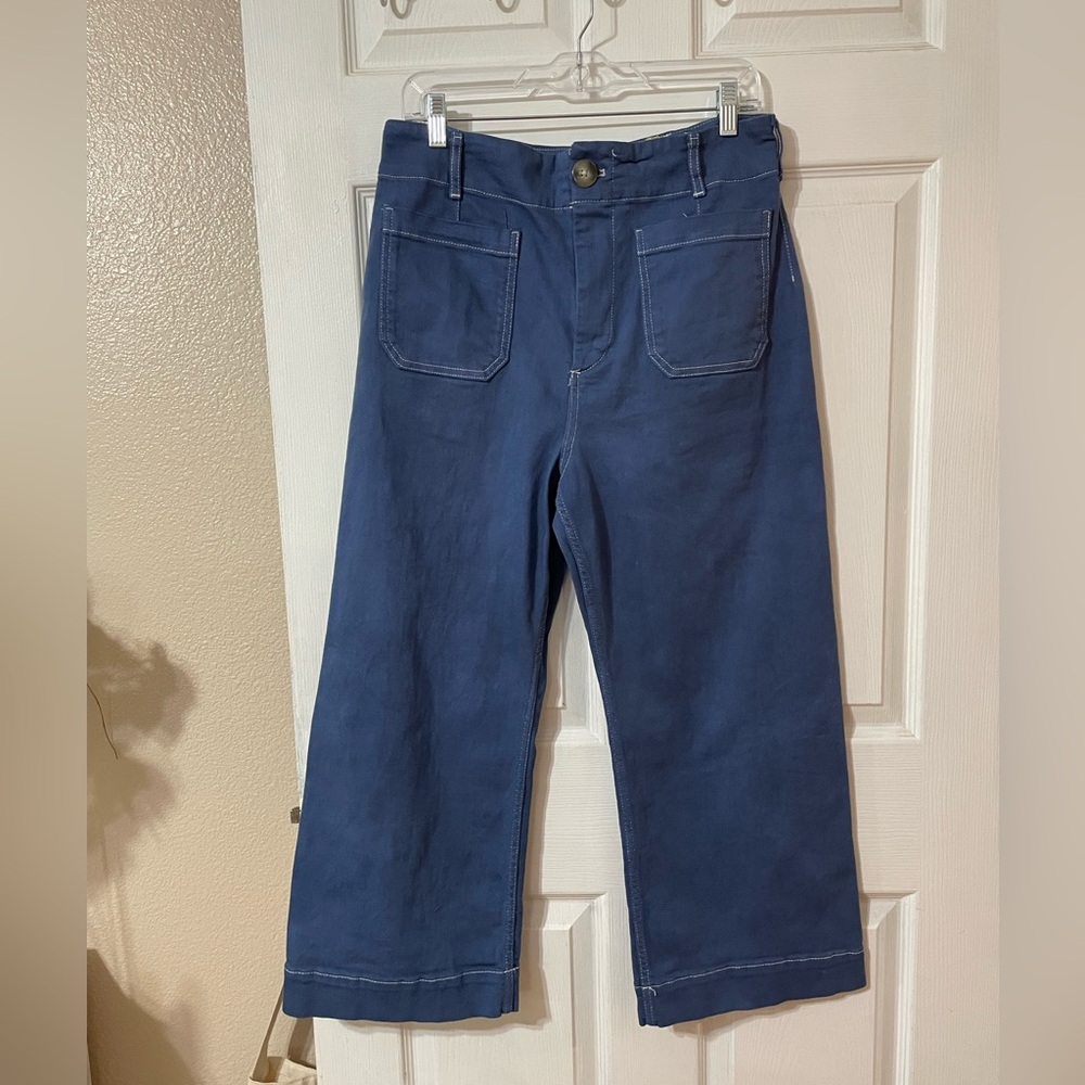 The Colette Cropped Wide-Leg Pants by Maeve: Magic Fabric Edition (ALTERED)